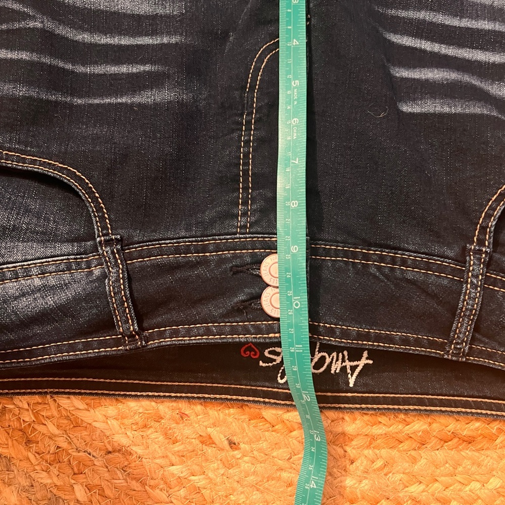 Angels Women's Dark Blue signature boot cut Jeans. - Picture 4 of 8